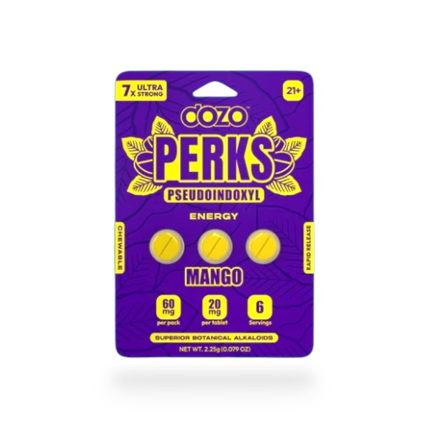 Dozo Perks Pseudo Focus Chewable Tablets 20mg Per Tablet - Lime Store 