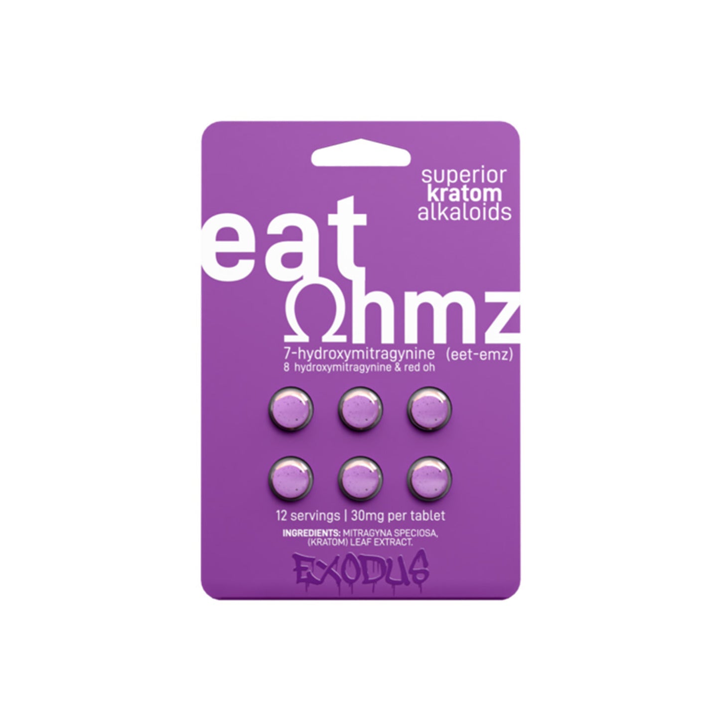 Eat Ohmz By Exodus 7 Hydroxy, 6CT Tablets Display Of 6 (20MG) - Lime Store 