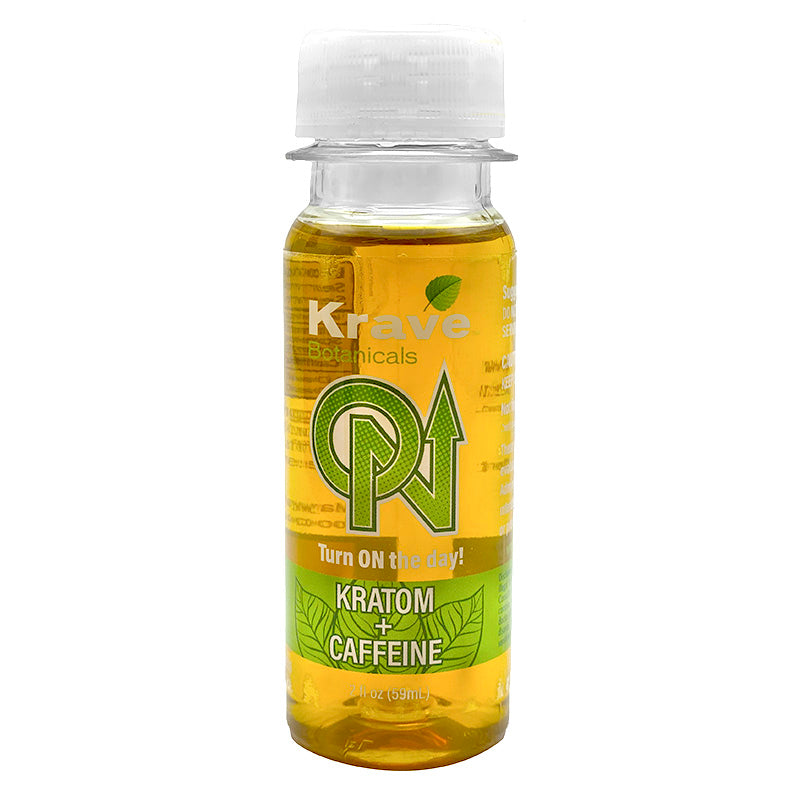 KRAVE ON Kratom + Caffeine SHOT - Lime Store 