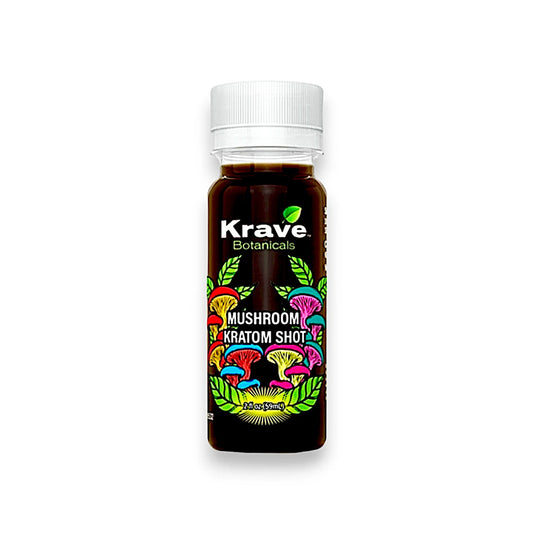 Krave Mushroom Kratom Shot: Holistic Blend - Lime Store 