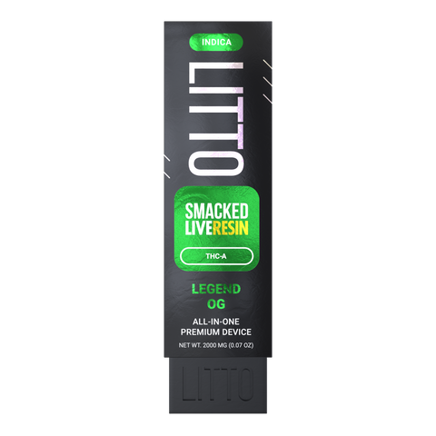 LITTO SMACKED LIVE-RESIN THC-A 2g Disposable - Lime Store 