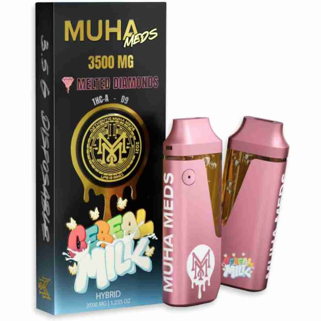 Muha Meds THCa Delta-9 THC Melted Diamonds Disposable Vape 3.5g - Lime Store 