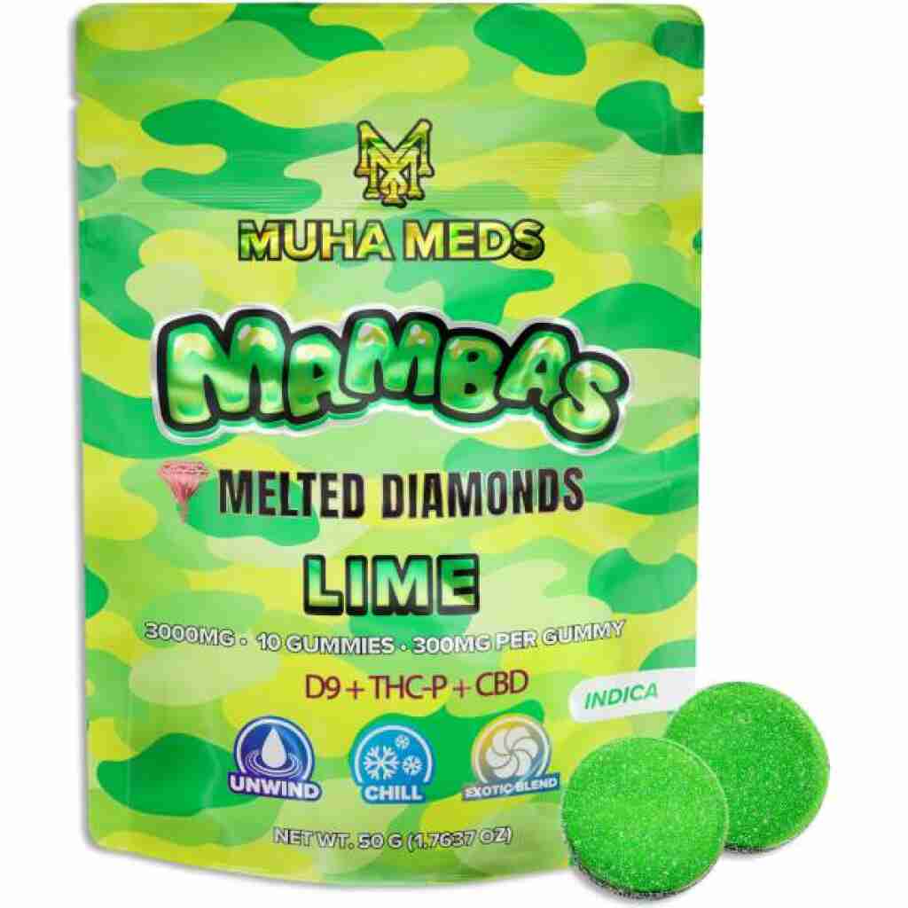 Muha Meds Mambas Melted Diamonds 10pc Gummies 3g - Lime Store 