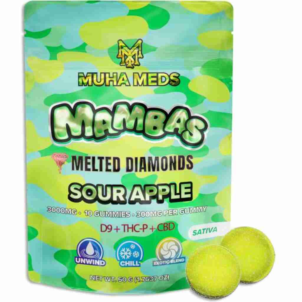 Muha Meds Mambas Melted Diamonds 10pc Gummies 3g - Lime Store 