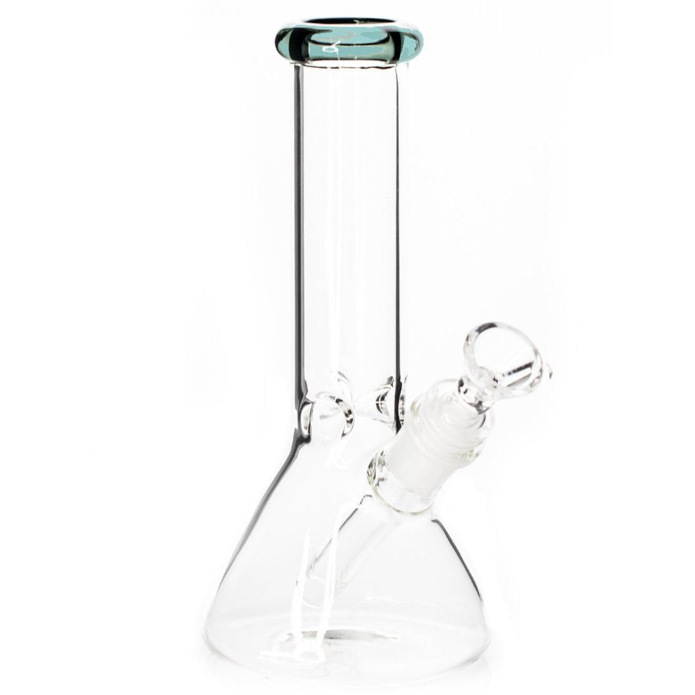 8 inch Beaker Bong with color on the top - Lime Store 