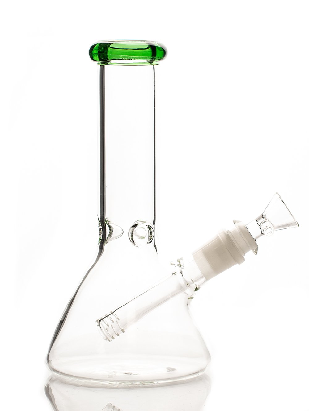 8 inch Beaker Bong with color on the top - Lime Store 