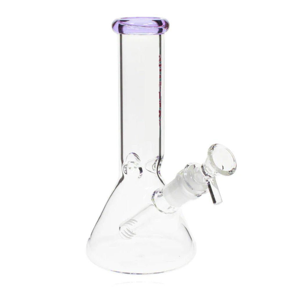 8 inch Beaker Bong with color on the top - Lime Store 